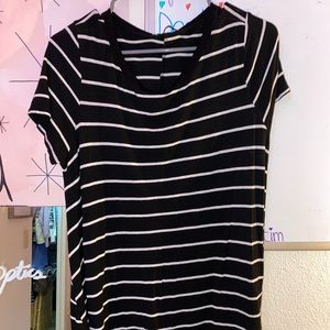 white striped flowy dress